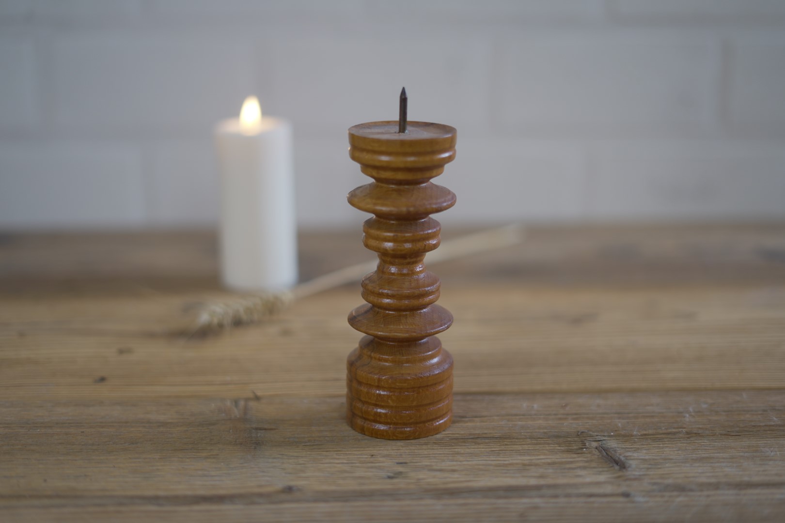 ⛰Deutsch G.W Kerzenhalter【Altes Gebäude】 Kerzenständer Gusseisen – Dijk-Natural-Collections – Wilkens